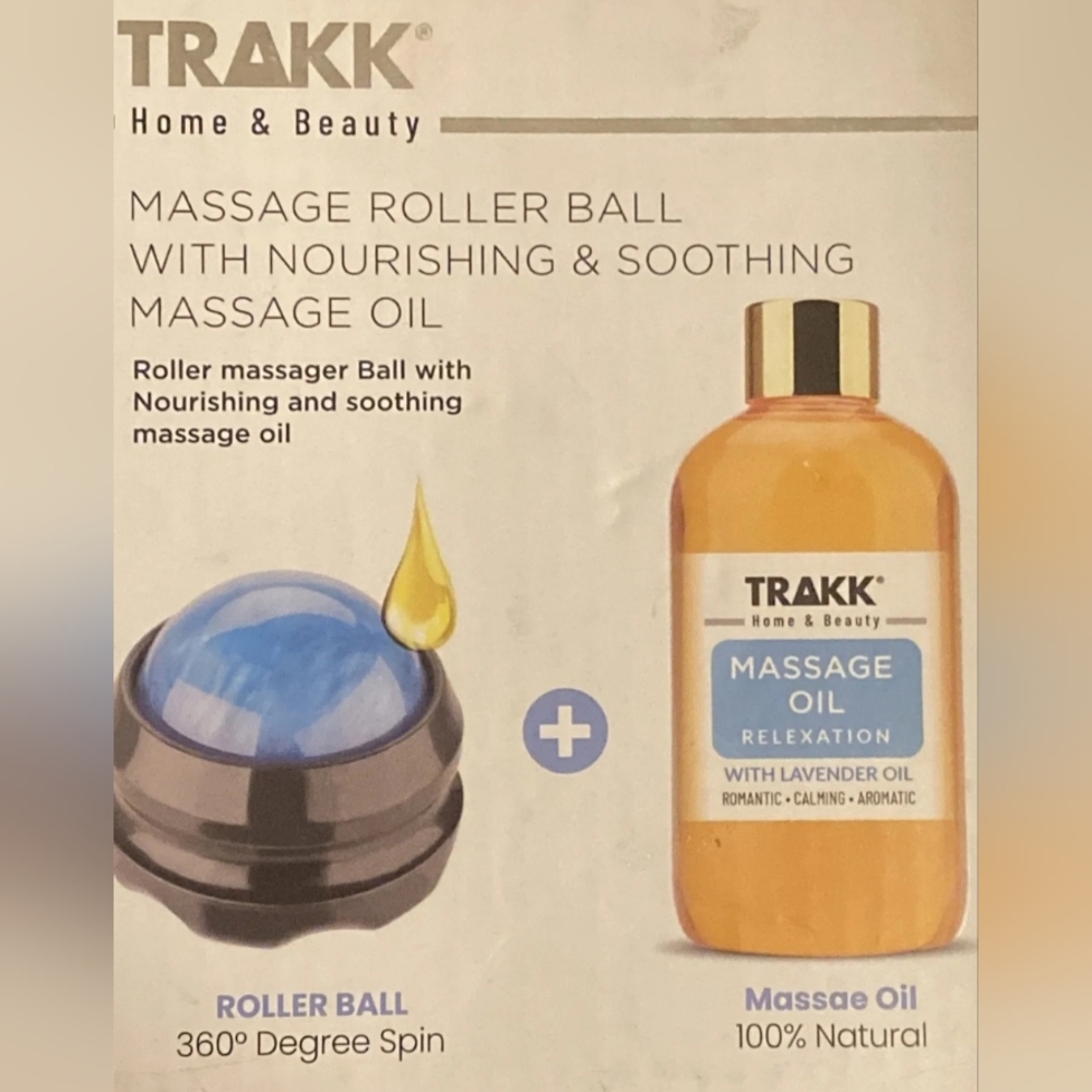 TRAKK HOME & BEAUTY Massage Roller Ball And Nourishing Soothing Massage Oil